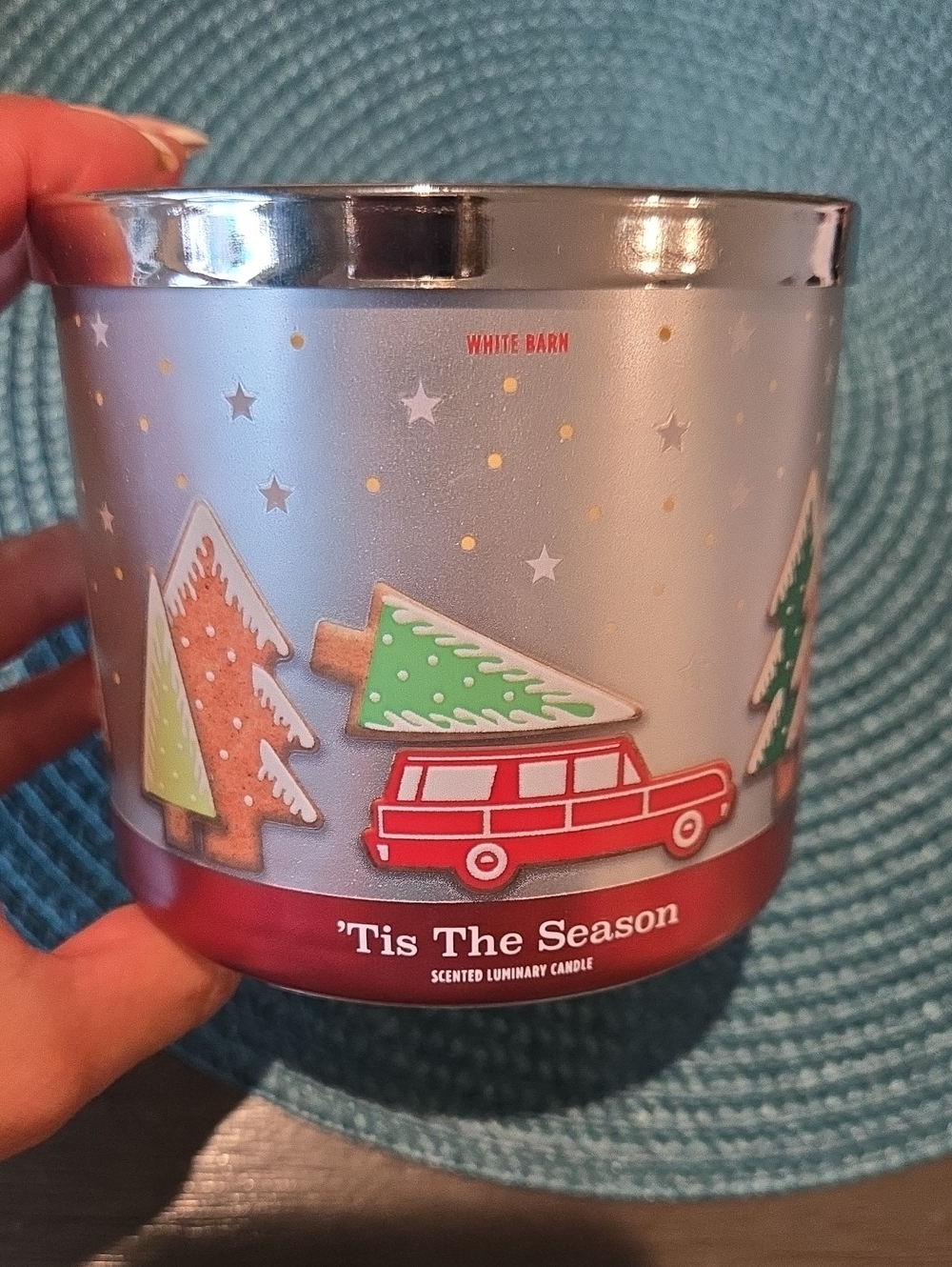 NWT White Barn Tis The Season 3 Wick Candle. Box Included.
